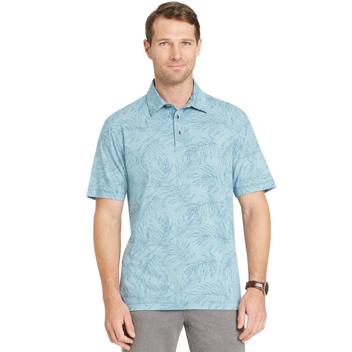 Men's Van Heusen Classic-fit Air Self-collar Performance Polo, Size: Xxl, Blue