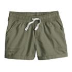 Girls 4-10 Jumping Beans&reg; Solid Cuffed Twill Shorts, Size: 6, Med Green
