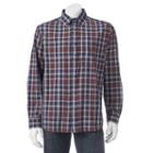 Men's Woolrich Red Creek Classic-fit Plaid Button-down Shirt, Size: Xl, Dark Blue