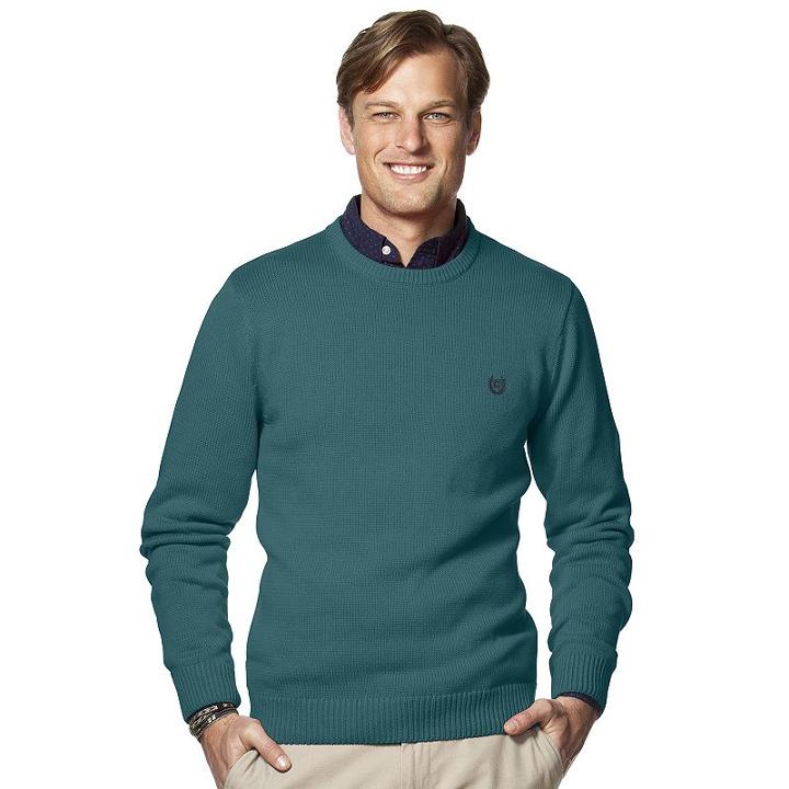 Big & Tall Chaps Classic-fit Crew Sweater, Men's, Size: 3xb, Turquoise/blue (turq/aqua)