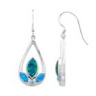 Sterling Silver Blue Opal Quartz Tear Drop Earrings, Women's