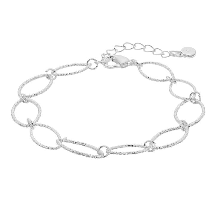 Lc Lauren Conrad Textured Oval Link Bracelet, Women's, Silver