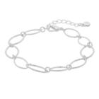 Lc Lauren Conrad Textured Oval Link Bracelet, Women's, Silver