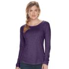 Women's Sonoma Goods For Life&trade; Everyday Crewneck Tee, Size: Medium, Drk Purple