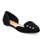 Lc Lauren Conrad Flan Women's D'orsay Flats, Size: Medium (9.5), Black
