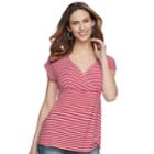 Maternity A:glow Surplice Nursing Tee, Women's, Size: M-mat, Med Pink