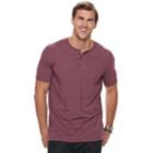 Big & Tall Sonoma Goods For Life&trade; Supersoft Stretch Henley, Men's, Size: Xl Tall, Red