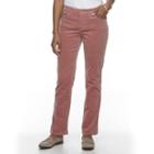 Petite Croft & Barrow&reg; Tummy Slimming Boot-cut Corduroy Pants, Women's, Size: 4, Med Pink
