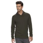 Men's Marc Anthony Slim-fit Soft-touch Shawl-collar Sweater, Size: Large, Dark Green