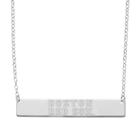 Boston Red Sox Sterling Silver Bar Necklace, Women's, Size: 16, Grey