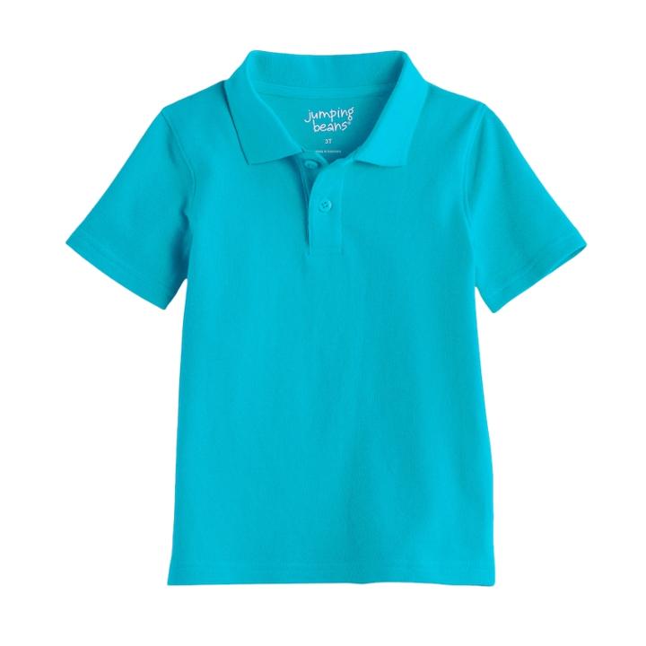 Baby Boy Jumping Beans® Pique Polo, Size: 18 Months, Med Blue
