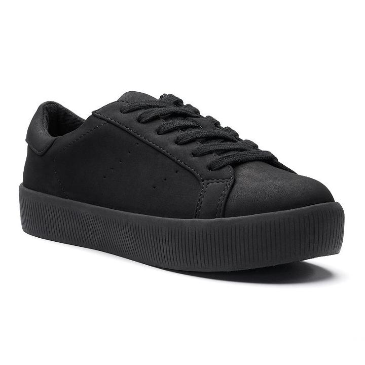 So&reg; Felicia Women's Platform Sneakers, Size: Medium (7.5), Black