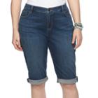 Plus Size Chaps Cuffed Twill Capris, Women's, Size: 24 W, Blue