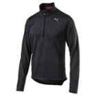 Men's Puma Quarter-zip Running Pullover, Size: Medium, Black