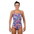Women's Dolfin Uglies V-2 Printed One-piece Swimsuit, Size: 26 Comp, Dark Pink