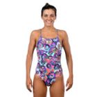Women's Dolfin Uglies V-2 Printed One-piece Swimsuit, Size: 26 Comp, Dark Pink