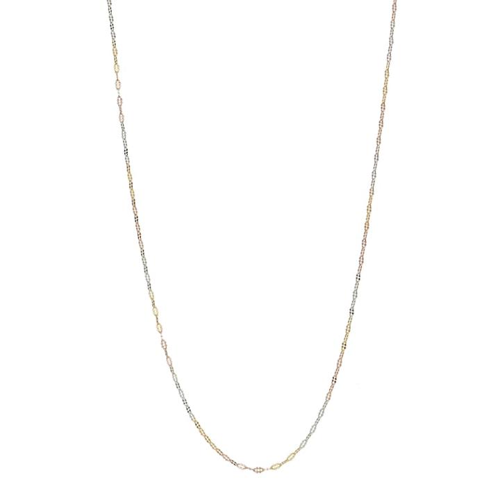 Primavera Tri-tone Sterling Silver Daisy Chain Long Necklace, Women's, Multicolor