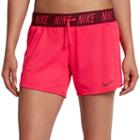 Women's Nike Dry Training Fold Over Shorts, Size: Medium, Red Other