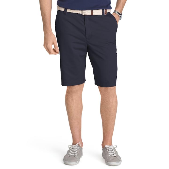 Big & Tall Izod Saltwater Classic-fit Flex Waist Flat-front Shorts, Men's, Size: 48, Blue