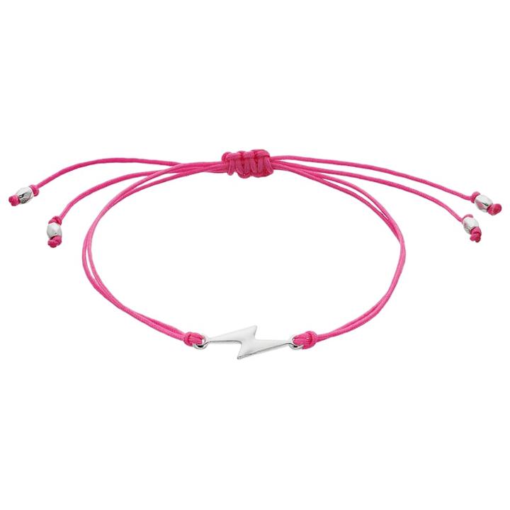 Lc Lauren Conrad Lightning Bolt Link & Pink Thread Adjustable Bracelet, Women's