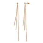 Lc Lauren Conrad Chain Tassel Nickel Free Linear Earrings, Women's, Gold