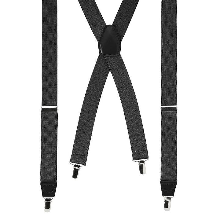 Wembley Solid Stretch Suspenders - Men, Oxford