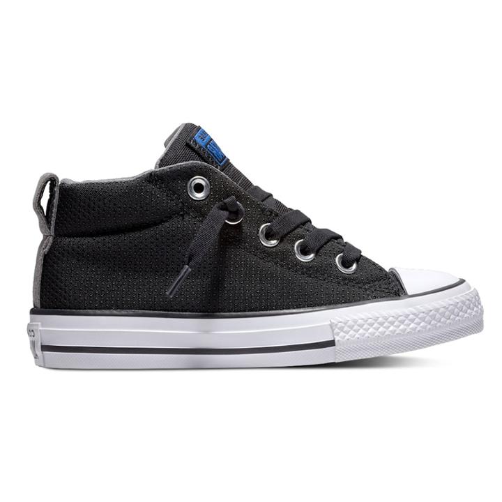 Boys' Converse Chuck Taylor All Star Street Slip Mid Sneakers, Size: 12, Black
