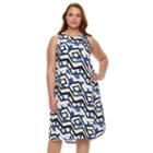 Plus Size Apt. 9&reg; Highneck Sleeveless Dress, Women's, Size: 4xl, Med Blue