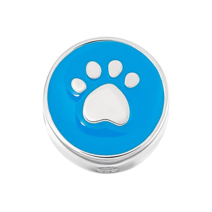Hsus Sterling Silver Paw Print Bead, Women's, Blue