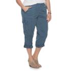 Plus Size Sonoma Goods For Life&trade; Utility Capris, Women's, Size: 22w T/l, Dark Blue