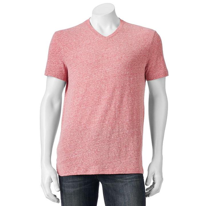 Men's Sonoma Goods For Life&trade; Modern-fit Heathered Everyday Tee, Size: Xxl, Med Pink