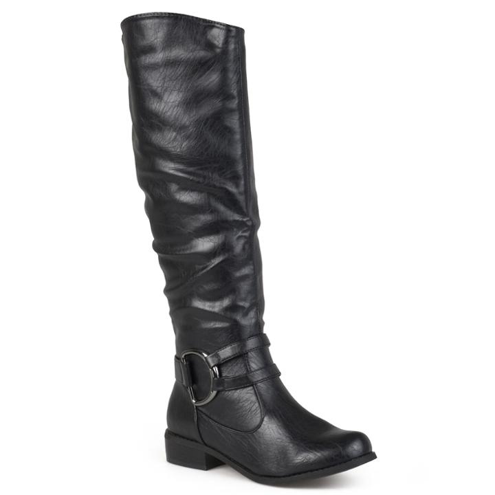 Journee Collection Charming Women's Tall Boots, Size: Medium (8), Black