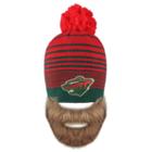 Old Time Hockey, Adult Minnesota Wild Bearded Beanie, Red