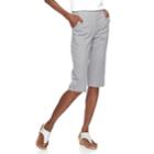 Women's Croft & Barrow&reg; Pull-on Skimmer Capris, Size: Small, Med Grey