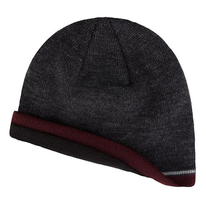Men's Van Heusen Accent-striped Beanie, Dark Red