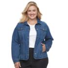 Plus Size Croft & Barrow&reg; Jean Jacket, Women's, Size: 3xl, Med Blue