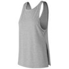 Women's New Balance Transform Reversible Two Way Tank, Size: Medium, Light Grey