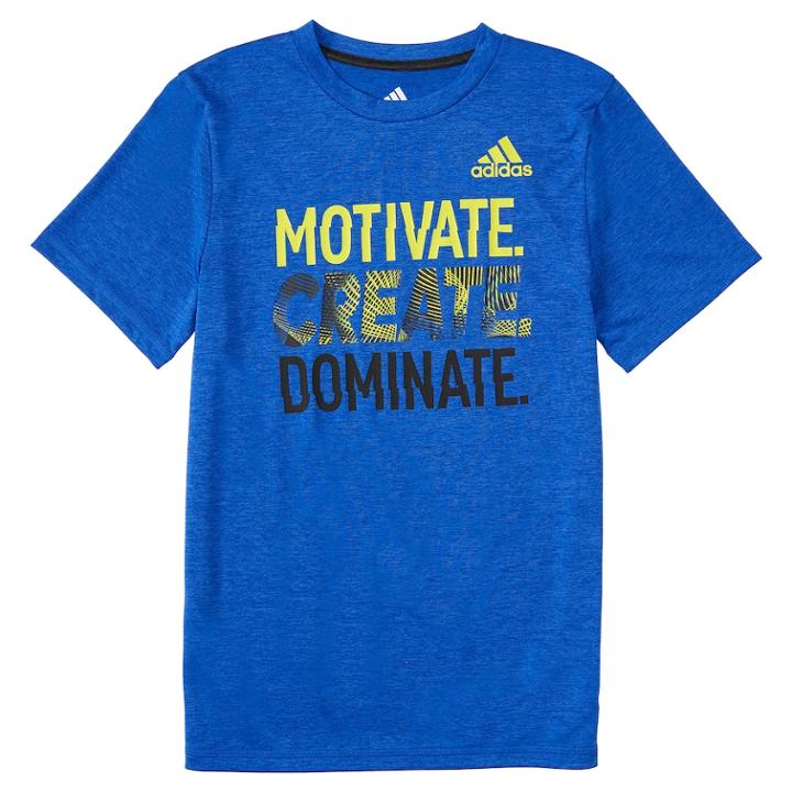 Boys 4-7x Adidas Motivate, Create, Dominate Graphic Tee, Size: 4, Med Blue