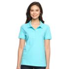 Women's Croft & Barrow&reg; Classic Solid Polo, Size: Large, Turquoise/blue (turq/aqua)