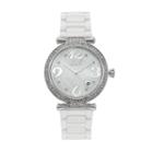 Burgi Women's Diamond & Crystal Ceramic Swiss Watch - Bur071wt, White