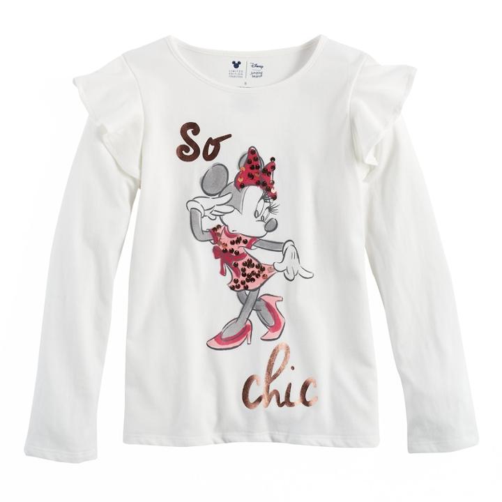 Disney's Minnie Mouse Girls 4-7 So Chic Graphic Long Sleeve Tee Byjumping Beans&reg;, Size: 6, Natural