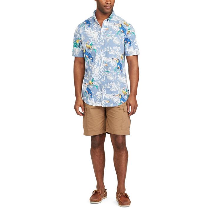 Men's Chaps Classic-fit Ripstop Cargo Shorts, Size: 36, Beig/green (beig/khaki)