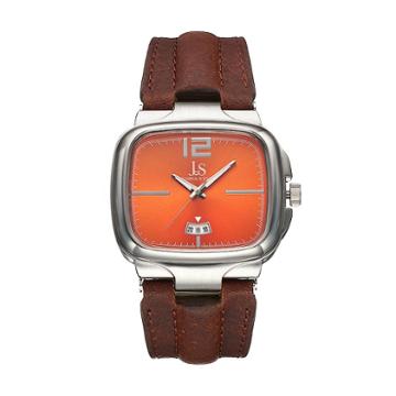 Joshua & Sons Men's Leather Watch, Brown