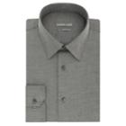 Men's Geoffrey Beene Slim-fit Stretch Point-collar Dress Shirt, Size: Xl-34/35, Grey (charcoal)