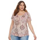 Plus Size Sonoma Goods For Life&trade; Essential V-neck Tee, Women's, Size: 2xl, Brt Pink