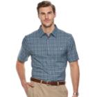 Big & Tall Haggar Regular-fit Microfiber Woven Button-down Shirt, Men's, Size: Xxl Tall, Blue