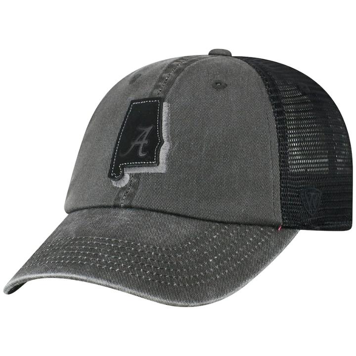 Adult Top Of The World Alabama Crimson Tide Land Vintage-washed Cap, Men's, Black
