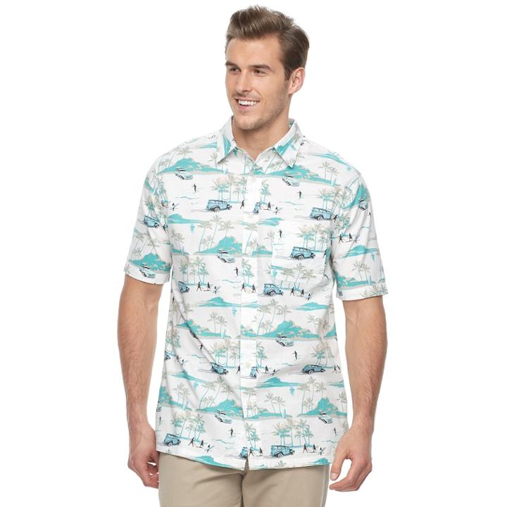 Big & Tall Croft & Barrow&reg; Regular-fit Crosshatch Button-down Shirt, Men's, Size: 3xb, White