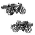 Bicycle Cuff Links, Men's, Silver
