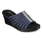 Skechers Rumblers Hotshot Women's Wedge Sandals, Size: 7, Blue (navy)